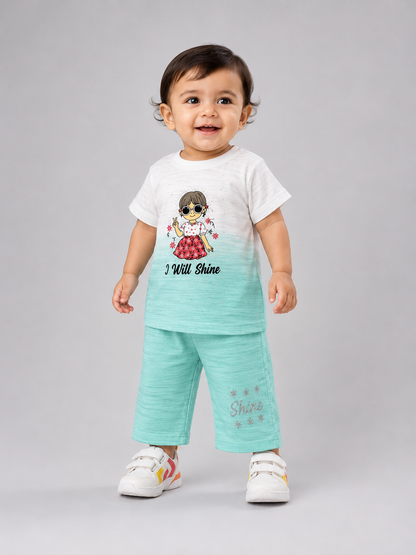 I Will Shine Ombre Co-ord Set — Girls