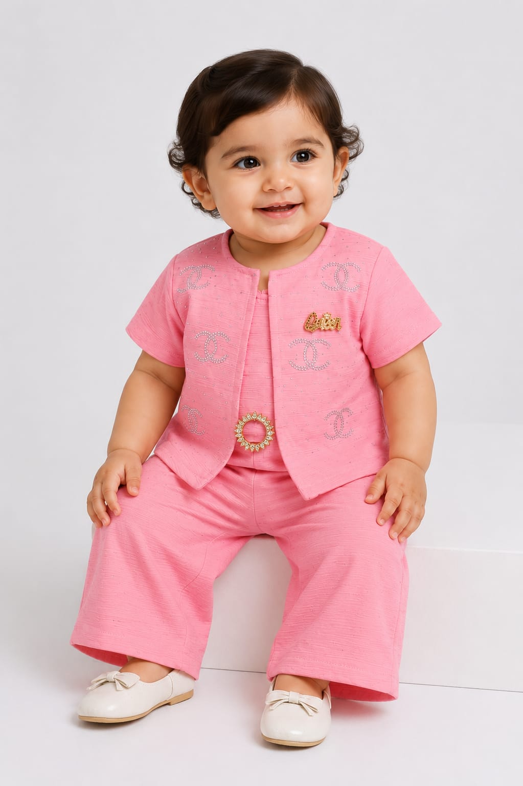 Pink Embellished  3 PIECE