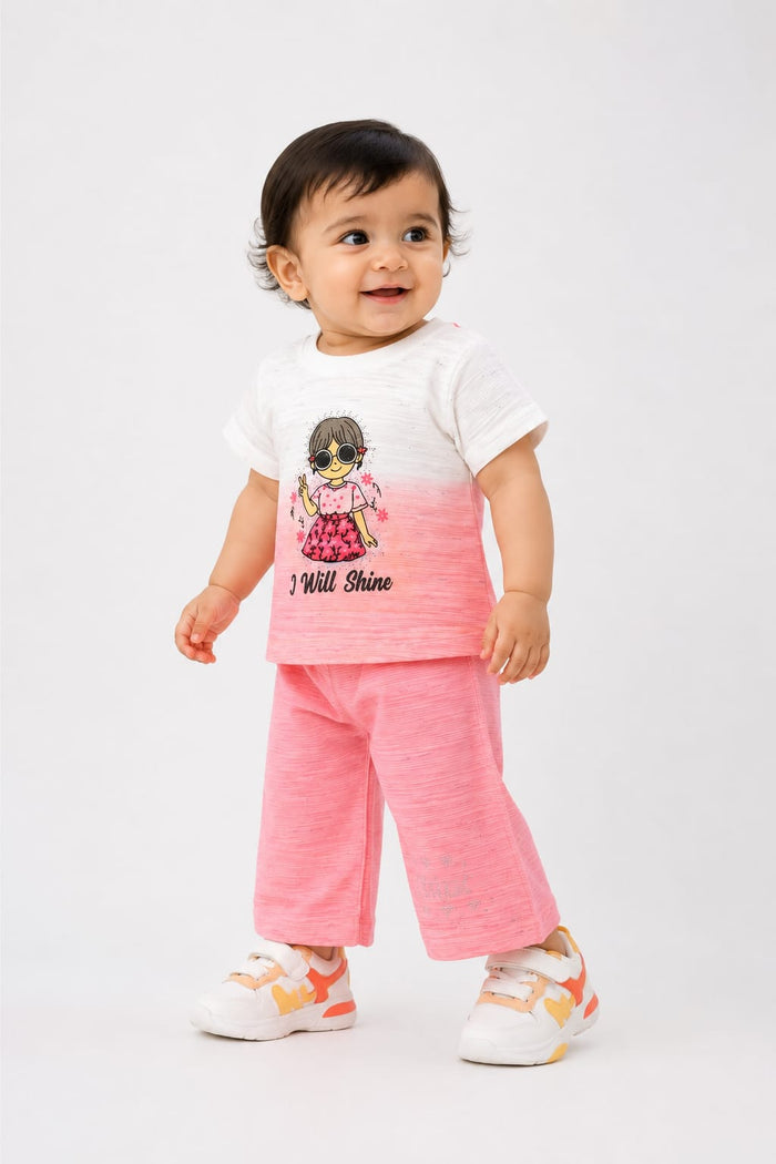 I Will Shine Ombre Co-ord Set — Girls