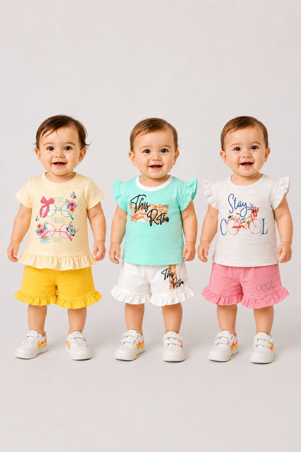Girls Ruffle Co-ord Set — Soft Cotton Summer Wear (Copy)