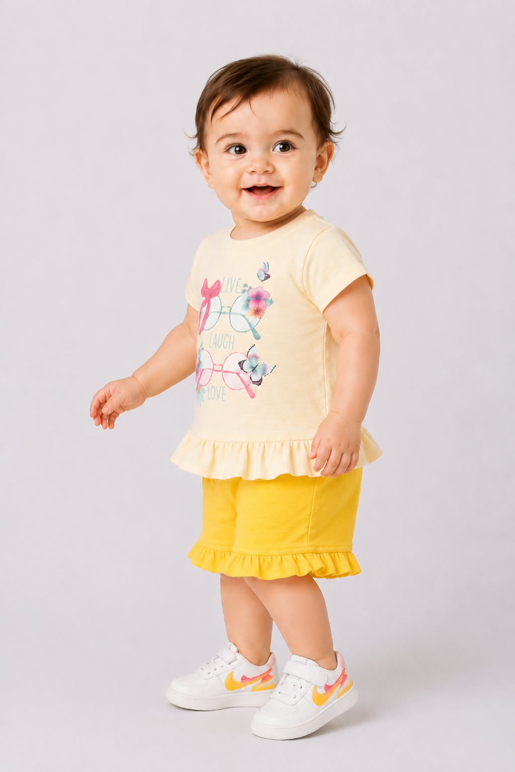 Girls Ruffle Co-ord Set — Soft Cotton Summer Wear (Copy)