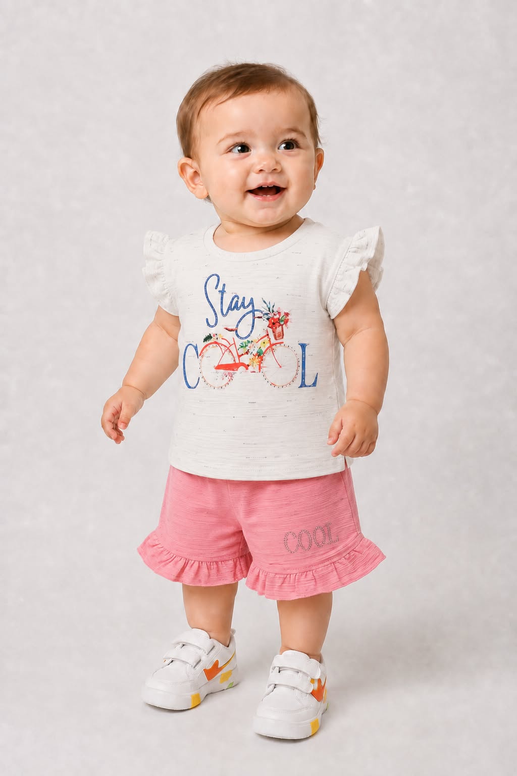 Girls Ruffle Co-ord Set — Soft Cotton Summer Wear (Copy)