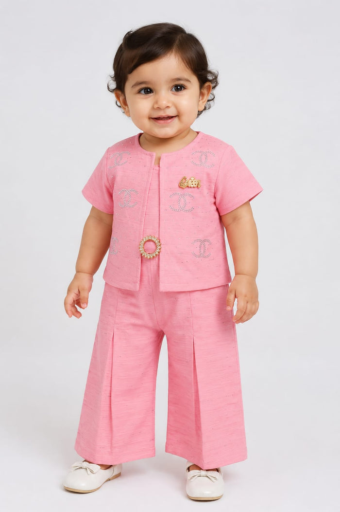 Pink Embellished  3 PIECE