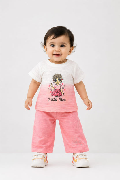 I Will Shine Ombre Co-ord Set — Girls