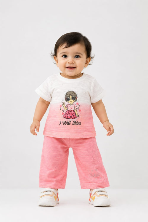 I Will Shine Ombre Co-ord Set — Girls